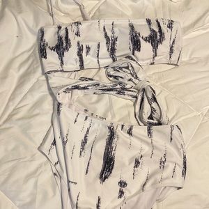 One piece cut out bathing suit